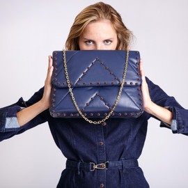 TIXIPEM Clear Rhinestone Rivets 8 mm/ 0.31 Inch [50pcs] - Crystal Rivets Use for Clothing & Performance & Arts, & Leather Craft DIY Making - [Deep Purple] Studs for Clothing