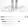 5PCS Telescoping Magnetic Pickup Tool Rubber Steel 1.5 3 15lb