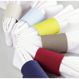 DAG Style Set of 6 Napkin Rings Various Colours Eco Juta Colours Heavenly, Ice, Green, Blue, Burgundy, Grey, MMPMCA, 5 cm