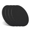 Trivets for Hot Dishes, Silicone Tivets (4, 4 Pack Black