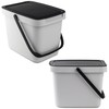 KADAX Waste Bin with Lid and Handle, Plastic Waste Bin,