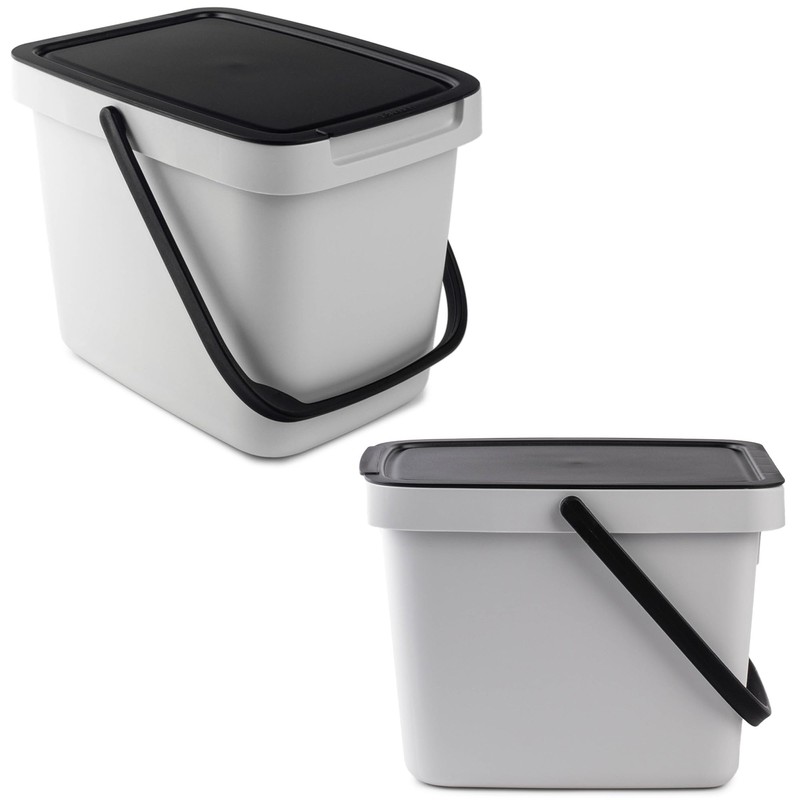 KADAX Waste Bin with Lid and Handle, Plastic Waste Bin,