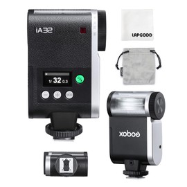 Godox iA32 Mini Camera Flash Unit, 8 Power Levels (1/128~1/1), 2.5s Recycle Time S1/S2 Optical Control, A/M Mode, Godox iFlash for Fuji, Canon, Nikon, Sony, Olympus, Panasonic Camera