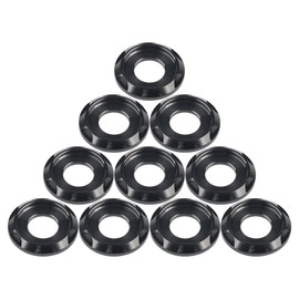Wanyifa Titanium Washer M5 M6 M8 M10 Spacer Washer for Motorcycle Car Decorative Pack of 10 (M10, Black)