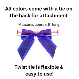 Pre-Tied Purple Satin Bows - 4 1/2" Wide, Set of 12, Wired Craft Ribbon, Christmas, Gift Bows, Gift Basket, Wedding Embellishments, Birthday, Mardi Gras, Easter