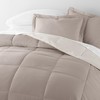 Merit Linens Comforter Set Two-Toned Reversible Microfiber All Season Down-Alternative