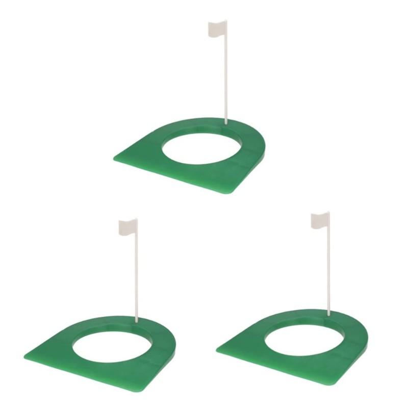 BESPORTBLE 3pcs Rubber Putting Cup 4 1/4 Hole Flag for