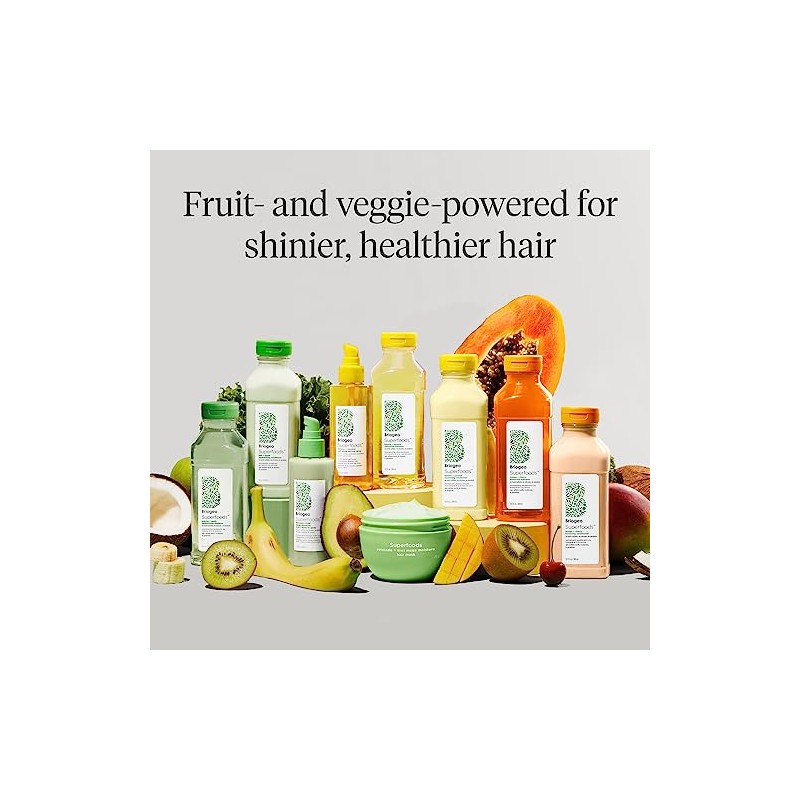 Briogeo Superfoods Avocado + Kiwi Mega Moisture Mask, Protein-Free, Deep