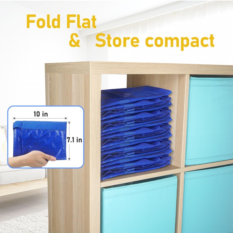 TICONN 12 Pack Extra Large Moving Bags with Zippers &