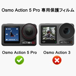 For Osmo Action 5 Pro Glass Film, Protective Film [2 for Main Screen + 2 Subscreen + 2 LED Protective Film] 9H Hardness, Shockproof, Osmo 5 Pro Camera Protective Film, High Transmittance,