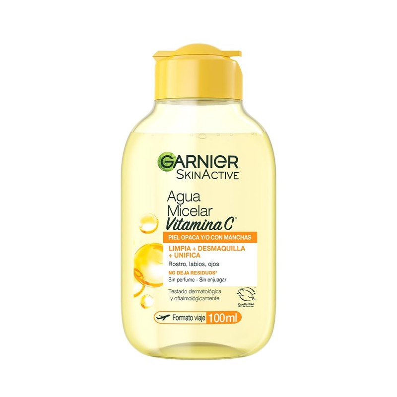 Garnier, Agua Micelar Desmaquillante Express Aclara 100Ml