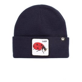 Goorin Bros. The Farm - Gorro de acrílico unisex con puños, Azul Marino Oscuro (Hey Lil Lady), Talla única