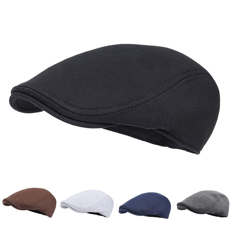 FEINION - Gorra de algodón para hombre, Negro -, One