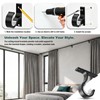 YIFKJYLF 6 Pcs Curtain Pole Brackets, Heavy Duty Curtain Rod