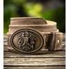 Schöneberger Trachten Couture Franco Men's Costume Belt Austria, Leather Belt