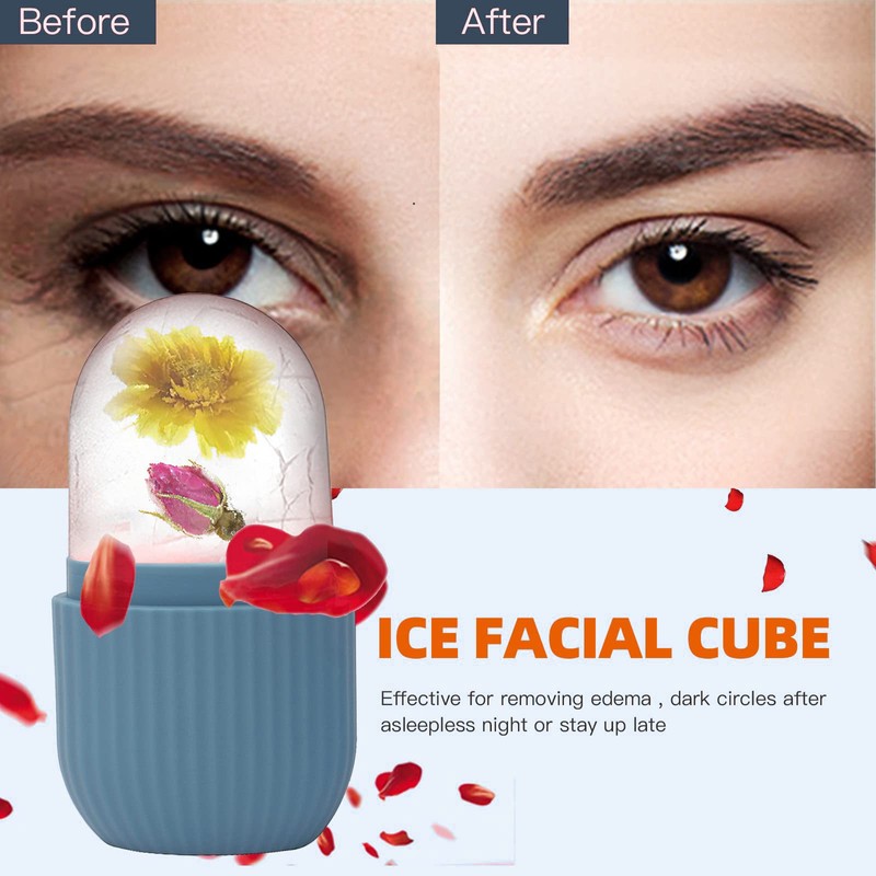 XHJRI Ice Face Roller Massager,Ice Cube Roller for Face, Eyes