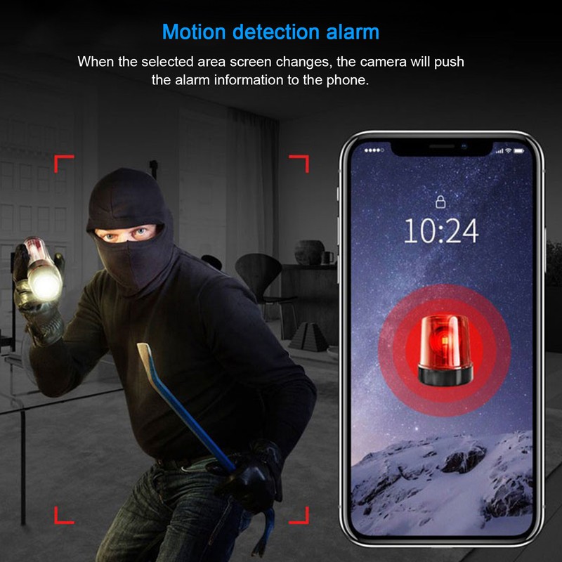 4K WiFi Camera 170° Night Vision Motion Detection Remote Monitor