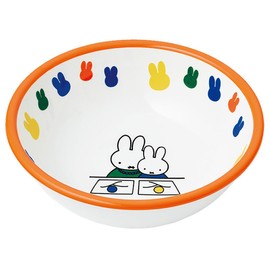 miffy M-3125AAG Space Joy Children's Bowl, White, Approx. Diameter 4.9 x Height 1.6 inches (12.5 x 4.2 cm)