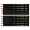 Koh-i-noor Jumbo - 12 Thick Graphite Pencils. 6B. 1820