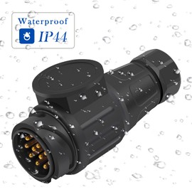 REAQUE 13-poliger Anhänger Stecker für Anhängerkupplung Abschleppen Anschluss 12V Anhänger Adapter Tow Bar Stecker Anhänger-Steckeradapter für LKWs Wohnmobil Zubehör Auto Boot Caravan