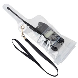 YNIBST 100% Waterproof Radio Case for Walkie Talkie Waterproof Case Transparent Strap Set of 2 for Handy Radio