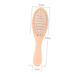 TOVINANNA 1pc Wooden Handle Hair Brush Scalp Scrub Natural Rubber Cushion for Hair Massager Comb