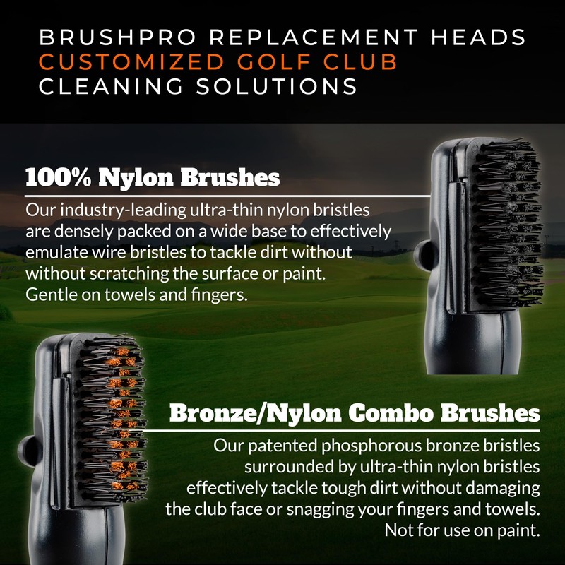 Frogger Golf Brush Head and Groove Cleaner Replacement for BrushPro
