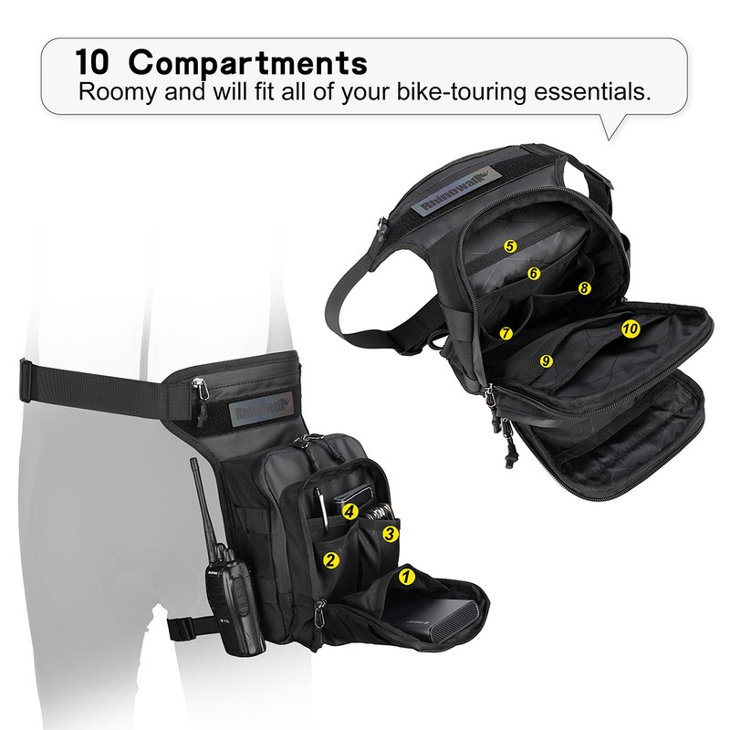 Multifunctional Motorcycle Bag Breathable Motorcycle Riding Leg Bag Waist Bag