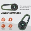 XUZOPIM Compass With Carabiner Hook Thermometer Multifunctional Portable Metal Carabiner
