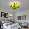 HuixuTe Modern Semi Flush Mount Ceiling Light, 3-Light Gold Close