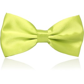 Best Item: Bowtie, Men's, Kids, Plain, Assorted Colors, Bowtie, Wedding, One-Touch Attachment, Ribbon, 19 yellow green