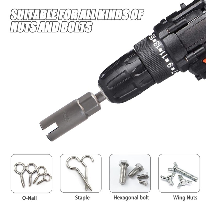 Pilikoll 4 Piece Wing Nut Screwdriver Set 1/4 Inch Hex