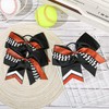 DEEKA 8" Softball Cheer Bows with Glitter Stitching Thread Cheerleader