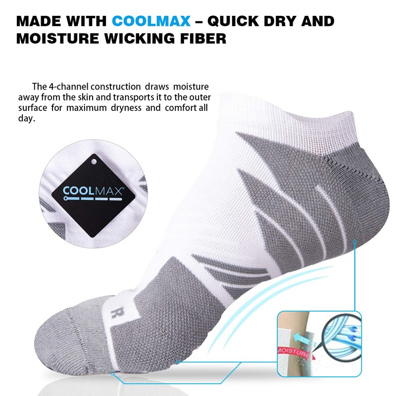 Hylaea Ankle Running Socks for Women & Men, Anti-Blister Wicking
