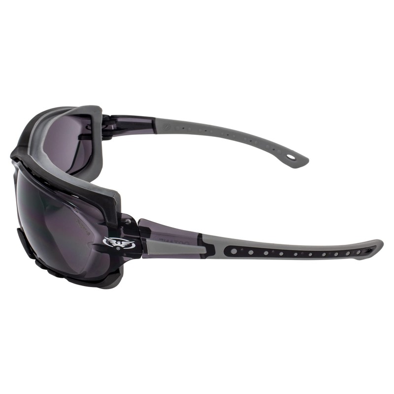 Global Vision Padded Motorcycle Sport Sunglasses Octane Gray smoke Lens