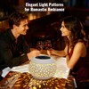 Solar Powered Table Light Waterproof - White Metal Retro Hollowed-Out