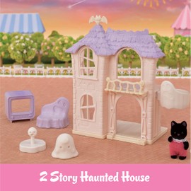Calico Critters Spooky Surprise House, Dollhouse Playset with Collectible Doll Figures Included