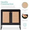 Best Choice Products 2-Door Rattan Storage Cabinet, Accent Furniture, Multifunctional