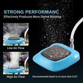 XpertMatic Fish Tank Nano Air Stone, 2-Inch Aquarium Bubble Stone, Ultra-High Dissolved Oxygen Diffuser Kit, Aquarium Oxygen Aerator for Aquarium Fish Tank, and Hydroponic, Air Pump Accessories