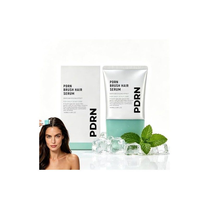 PDRN Brush Hair Serum, Cuidado del Cabello Refrescante,100ML