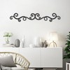 OYEFLY Metal Scroll Wall Art Decor,Rustic Iron Wall Medallion (style