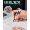 TISUR Metal Titanium Inkless Pencil, Infinity Forever Everlasting Pencil, Mini