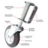 Tech Team #00884 8-Inch Spring-Loaded Gate Caster – Heavy Duty