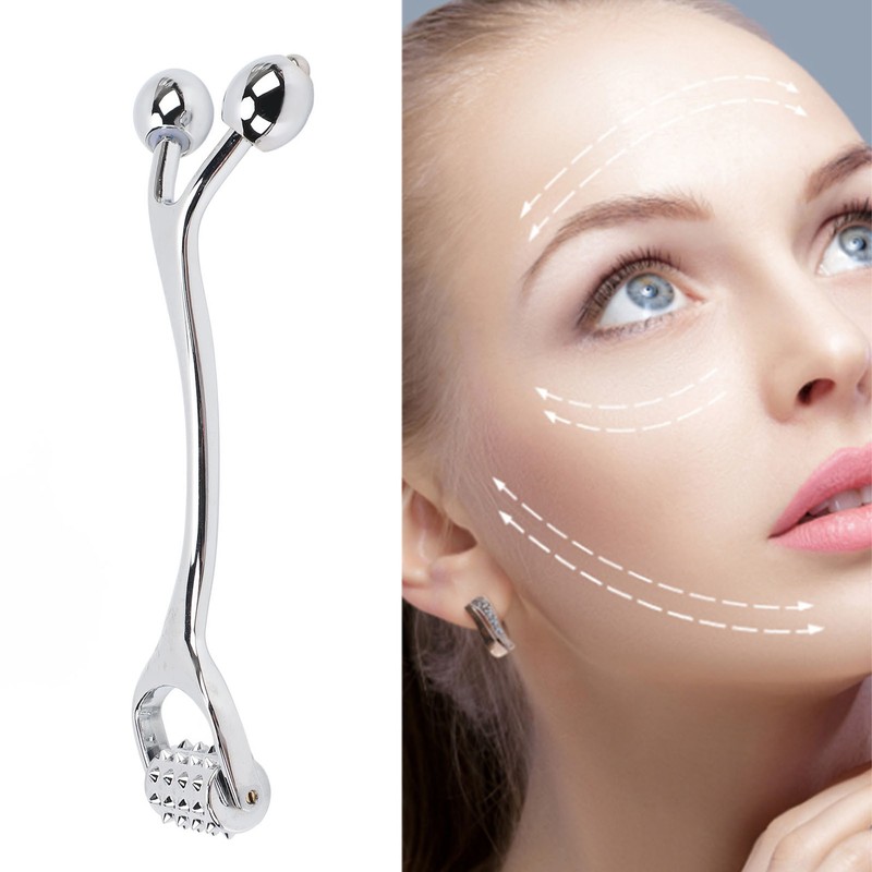 Face Roller Massager Zinc Alloy Deep Tissue Massage Multifunction Comfortable