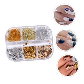 Minkissy Glitter Nail Sequins Nail Art Stickers for Manicure Handicraft Easy Application for Parties Everyday Use