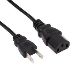 AINEX AC Power Cable Ultra-Slim Straight Type 0.5m ACP-05S-BK