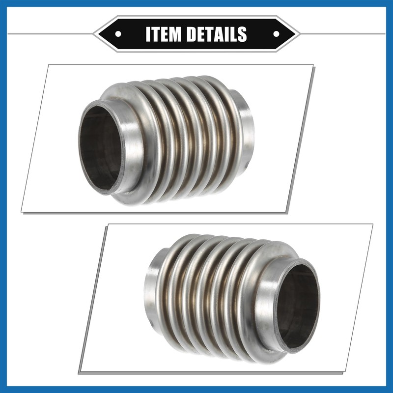 A ABSOPRO Car Exhaust Flexible Pipe, 38x70mm 1.5"x2.76" Exhaust Flex
