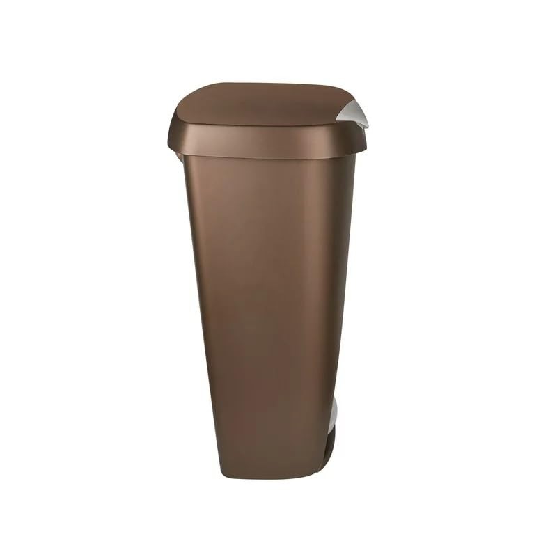 Umbra Brim 13 gal Bronze Plastic Step On Trash Can