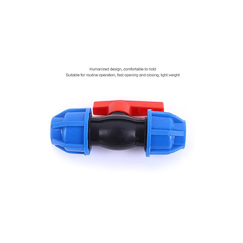 ExcInter 20/25/32mm PE Pipe Tee Quick Connector Stop Tap Valve