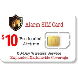 SpeedTalk Mobile $10 Alarm SIM Card GSM Business Office Home Security Burglar Anti-Theft Alarm System & Monitoring | 3 in 1 Simcard - Standard Micro Nano | No Contract | 30 Days Service | US Coverage